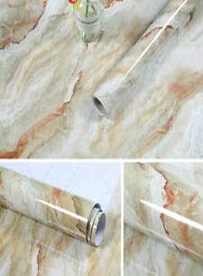 Shelzi 2 M Marble Paper Self Adhesive Removable Waterproof Film Sticky Back Plastic Roll Wallpaper for Kitchen Counter Top Furniture Table Cabinets Decor - Image 2